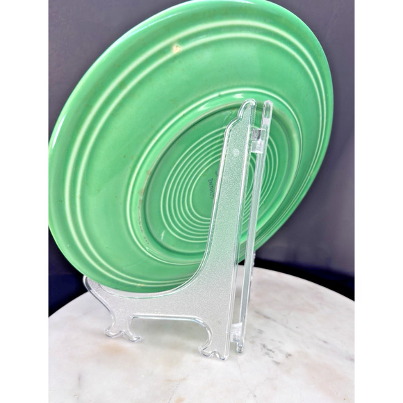 Authentic Vintage Light Green Fiesta Ware Home Laughlin Dinner Plate 9 1/2 " - Picture 4 of 10